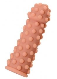 Телесная реалистичная насадка KOKOS Extreme Sleeve 02 с дополнительной стимуляцией - 12,7 см. - KOKOS - в Батайске купить с доставкой