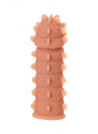 Телесная реалистичная насадка KOKOS Extreme Sleeve 04 с дополнительной стимуляцией - 12,7 см. - KOKOS - в Батайске купить с доставкой