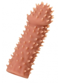 Телесная реалистичная насадка KOKOS Extreme Sleeve 07 с дополнительной стимуляцией - 12,7 см. - KOKOS - в Батайске купить с доставкой