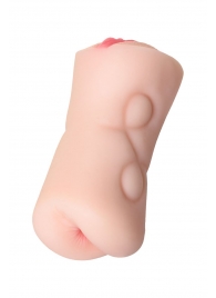 Телесный двусторонний мастурбатор Rich Fruit - вагина и анус - ToyFa - в Батайске купить с доставкой