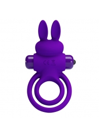 Фиолетовое эрекционное кольцо с вибростимуляцией клитора Vibrant Penis Ring III - Baile - в Батайске купить с доставкой