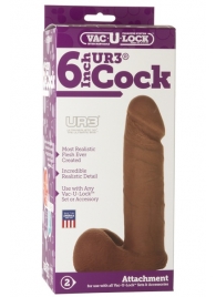 Насадка-мулат для трусиков Vac-U-Lock 6  ULTRASKYN Cock - 17,3 см. - Doc Johnson - купить с доставкой в Батайске