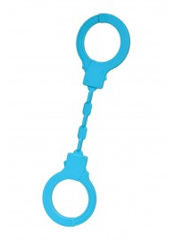 Голубые силиконовые наручники A-Toys без ключа - A-toys - купить с доставкой в Батайске