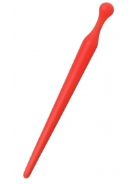 Красный силиконовый уретральный плаг - 10 см. - ToyFa - купить с доставкой в Батайске