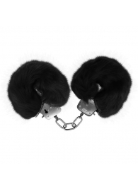 Черные меховые наручники Love с ключиками - Baile - купить с доставкой в Батайске