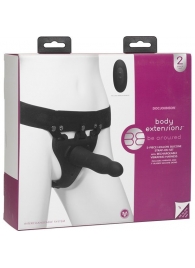 Черный полый вибрострапон Body Extensions BE Aroused - 17,78 см. - Doc Johnson - купить с доставкой в Батайске