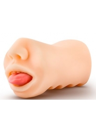 Телесный мастурбатор-ротик с язычком Oral Anne - Blush Novelties - в Батайске купить с доставкой