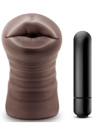 Коричневый мастурбатор-ротик Heather - Blush Novelties - в Батайске купить с доставкой