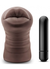 Коричневый мастурбатор-ротик Renee - Blush Novelties - в Батайске купить с доставкой