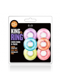 Набор из 6 эрекционных колец King of the Ring - Blush Novelties - в Батайске купить с доставкой