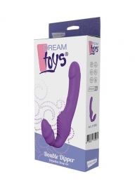 Фиолетовый безремневой вибрострапон DOUBLE DIPPER - Dream Toys - купить с доставкой в Батайске