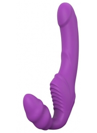 Фиолетовый безремневой вибрострапон DOUBLE DIPPER - Dream Toys - купить с доставкой в Батайске