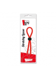 Красное эрекционное лассо с одной бусинкой-утяжкой STRETCHY THICK LASSO - Dream Toys - в Батайске купить с доставкой