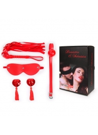 Пикантный набор БДСМ из 4 предметов в красном цвете - Notabu - купить с доставкой в Батайске