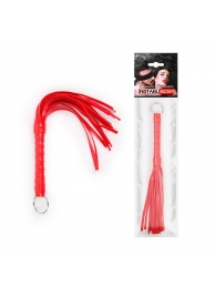 Красная плеть с рукоятью в оплетке - 28 см. - Notabu - купить с доставкой в Батайске