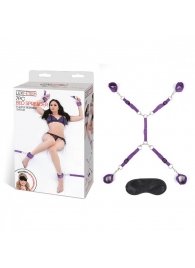 Фиолетовый набор фиксаций на кровати Classic Bedspreader - Lux Fetish - купить с доставкой в Батайске