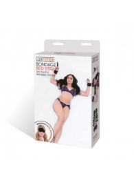 Чёрные манжеты для фиксации на кровати Bondage Bed Strap - Lux Fetish - купить с доставкой в Батайске