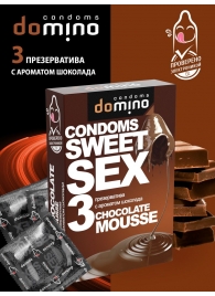 Презервативы для орального секса DOMINO Sweet Sex с ароматом шоколадного мусса - 3 шт. - Domino - купить с доставкой в Батайске