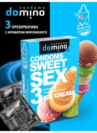 Презервативы для орального секса DOMINO Sweet Sex с ароматом мороженого - 3 шт. - Domino - купить с доставкой в Батайске
