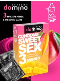 Презервативы для орального секса DOMINO Sweet Sex с ароматом манго - 3 шт. - Domino - купить с доставкой в Батайске