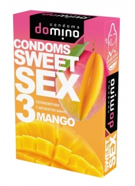 Презервативы для орального секса DOMINO Sweet Sex с ароматом манго - 3 шт. - Domino - купить с доставкой в Батайске