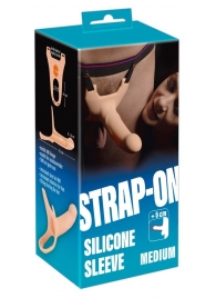 Силиконовый полый страпон на ремнях Silicone Strap-on - 16 см. - Orion - купить с доставкой в Батайске