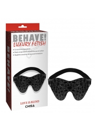 Черная маска на глаза Behave - Chisa - купить с доставкой в Батайске
