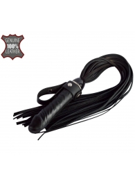Черная плеть  Ковбой  с ручкой-фаллосом - 55 см. - Sitabella - купить с доставкой в Батайске
