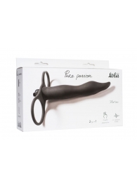 Черная вибронасадка для двойного проникновения Flirtini - 15,9 см. - Lola Games - купить с доставкой в Батайске