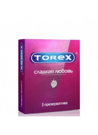 Презервативы Torex  Сладкая любовь  с ароматом клубники - 3 шт. - Torex - купить с доставкой в Батайске