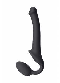 Черный безремневой страпон Silicone Bendable Strap-On S - Strap-on-me - купить с доставкой в Батайске