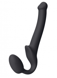 Черный безремневой страпон Silicone Bendable Strap-On S - Strap-on-me - купить с доставкой в Батайске