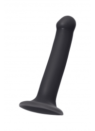 Черный фаллос на присоске Silicone Bendable Dildo M - 18 см. - Strap-on-me - купить с доставкой в Батайске