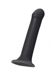 Черный фаллос на присоске Silicone Bendable Dildo L - 19 см. - Strap-on-me - купить с доставкой в Батайске
