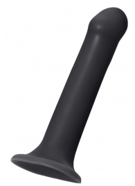 Черный фаллос на присоске Silicone Bendable Dildo XL - 20 см. - Strap-on-me - купить с доставкой в Батайске