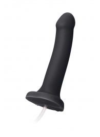 Черный фаллос с имитацией эякуляции Silicon Cum Dildo L - 19,6 см. - Strap-on-me - купить с доставкой в Батайске