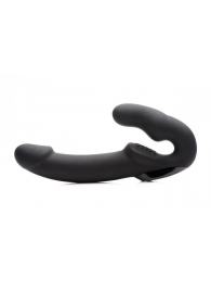Черный безремневой страпон Urge Silicone Strap On с пультом ДУ - 24 см. - XR Brands - купить с доставкой в Батайске