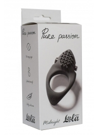 Черное эрекционное виброкольцо Pure Passion Midnight - Lola Games - в Батайске купить с доставкой