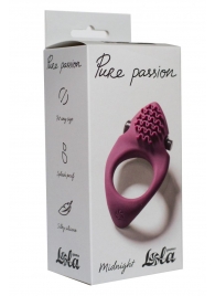 Бордовое эрекционное виброкольцо Pure Passion Midnight - Lola Games - в Батайске купить с доставкой