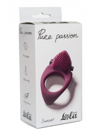 Бордовое эрекционное виброкольцо Pure Passion Sunset - Lola Games - в Батайске купить с доставкой