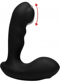 Черный стимулятор простаты Alpha-Pro 7X P-Milker Silicone Prostate Stimulator with Milking Bead - XR Brands - в Батайске купить с доставкой