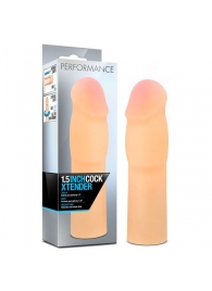 Телесная насадка-удлинитель на пенис PERFORMANCE 1.5INCH COCK XTENDER - 16 см. - Blush Novelties - в Батайске купить с доставкой