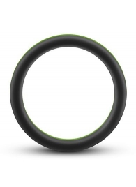 Черно-зеленое эрекционное кольцо Silicone Go Pro Cock Ring - Blush Novelties - в Батайске купить с доставкой