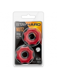 Набор из 2 красных фигурных эрекционных колец NUTZ - Blush Novelties - в Батайске купить с доставкой