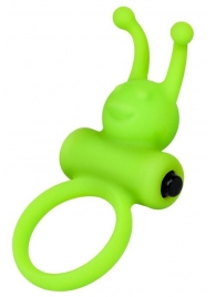 Зеленое эрекционное виброкольцо на пенис Cock Ring - A-toys - в Батайске купить с доставкой