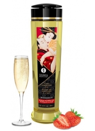 Массажное масло с ароматом клубники и шампанского Romance - 240 мл. - Shunga - купить с доставкой в Батайске