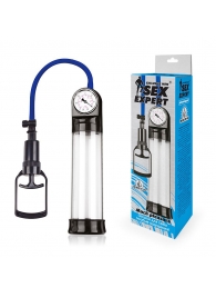 Прозрачная вакуумная помпа Sex Expert с манометром - Sex Expert - в Батайске купить с доставкой