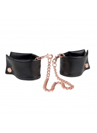 Черные мягкие наручники Entice French Cuffs с цепью - California Exotic Novelties - купить с доставкой в Батайске