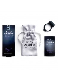Темно-серое эрекционное кольцо Vibrating Love Ring с вибрацией - Fifty Shades of Grey - в Батайске купить с доставкой