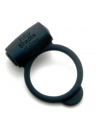 Темно-серое эрекционное кольцо Vibrating Love Ring с вибрацией - Fifty Shades of Grey - в Батайске купить с доставкой